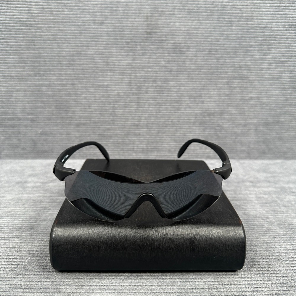 Ocean Pacific OP Wrap Sunglasses  Y2k Matte Black Rimless Shield Sport Dark Tint